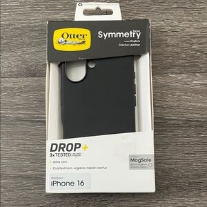 OtterBox Symmetry Series Black Case for iPhone 16